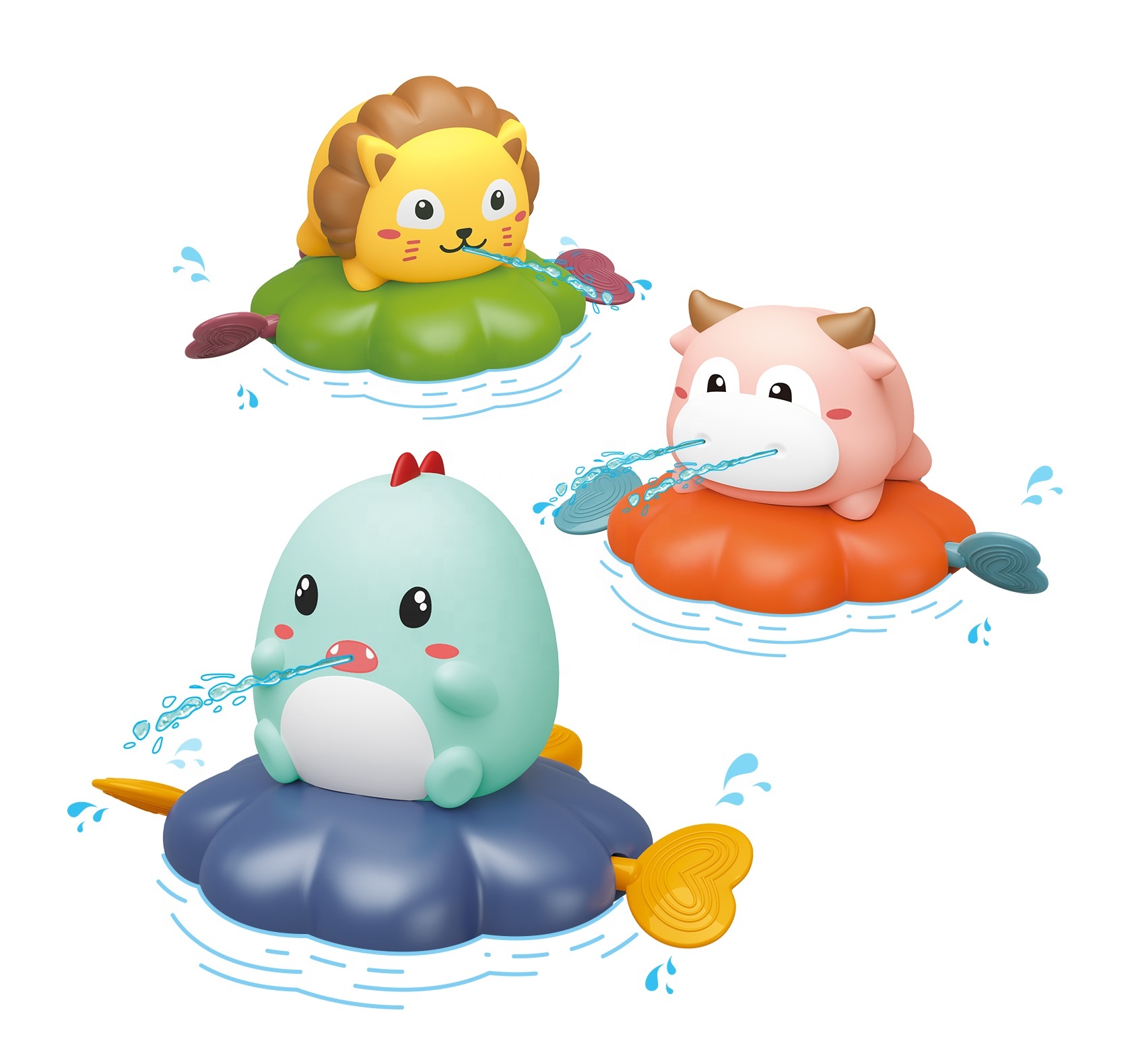 2021 NEW toys educational wind up silicone bath toy animal shower bathtub fun swimming bath toys