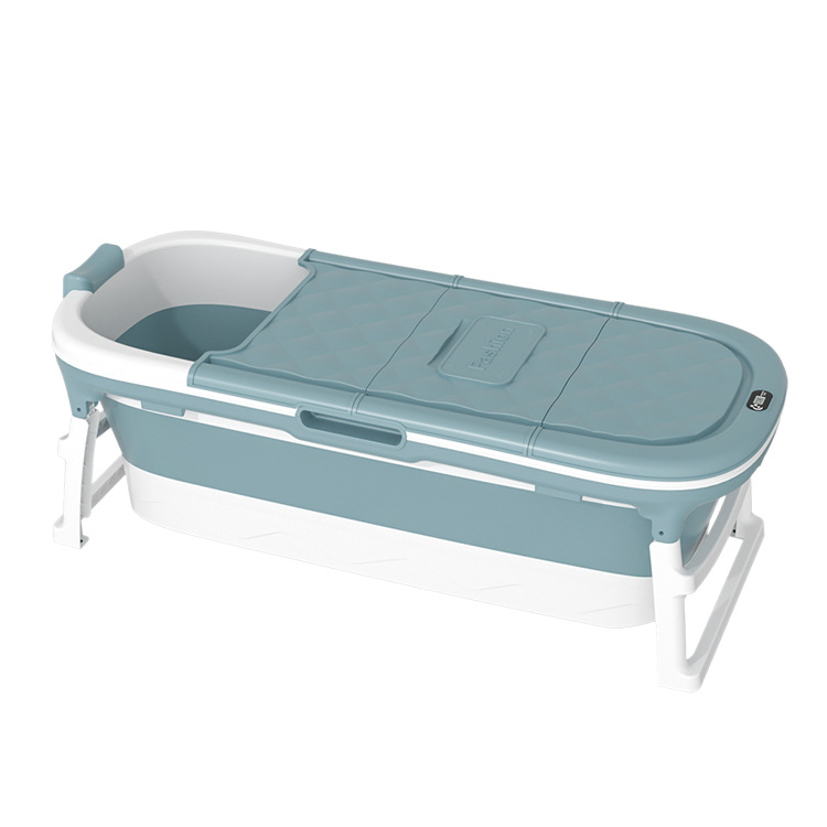 Hot Selling Home Care Portable Plastic Bathtub Type Tubs 1m 52 Long Folding Bathtub With Cover Thermometer