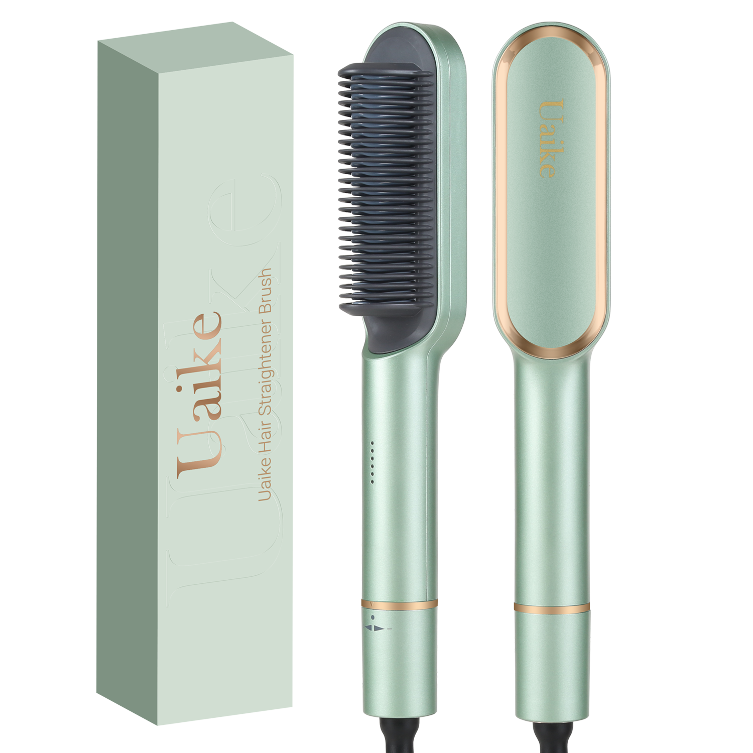 Hair Straightener Brush Uaike Hair Straightening Iron 20s Fast Heating Women Hot with Anti Scald Feature, 5 Temp Settings Salon