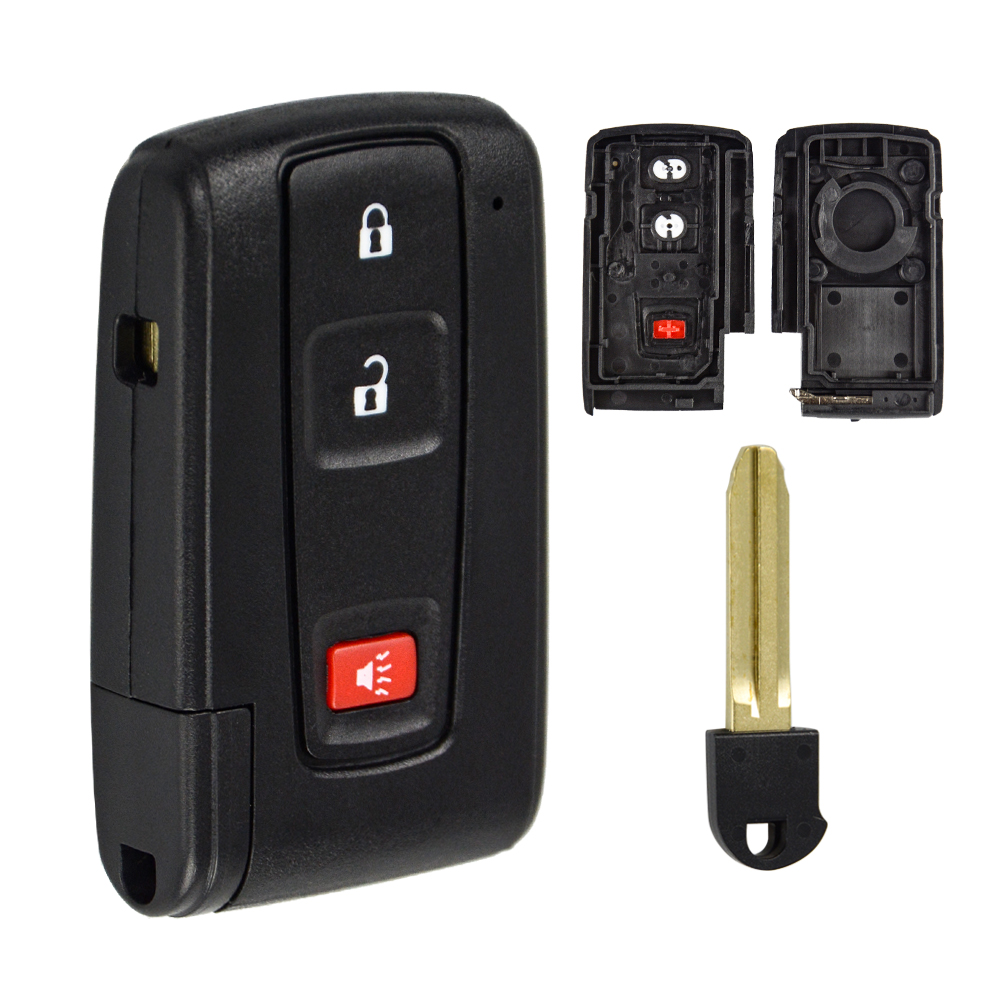 Корпус ключа для Toyota 2004 2005 2006 2007 2008 2009 Corolla Verso Camry, 2 кнопки, сменный умный ключ