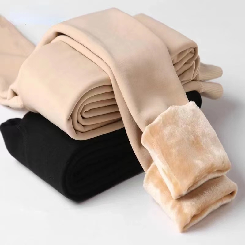 Fleece Thickening Winter Women Leggings 330g Tights High Waist Translucent Warm Pantyhose