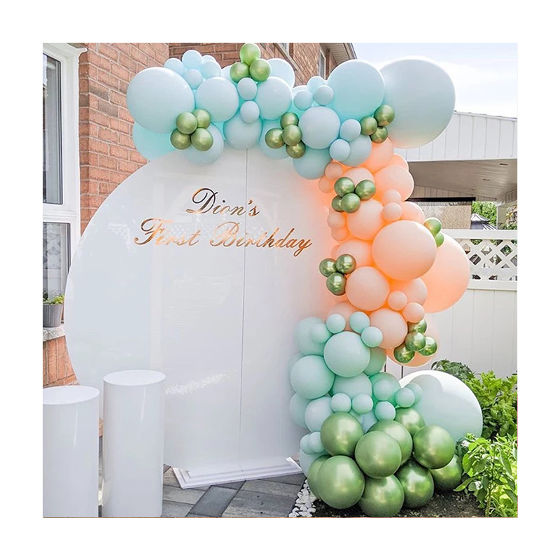 187Pcs Macaron Blue Balloon Set Latex Metallic Balloons Arch Kit For Birthday Party Wedding Decoration Anniversary Baby Shower