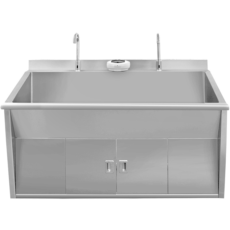 Stainless steel washing sink medical surgical scrub sink hand washing trough for hospital