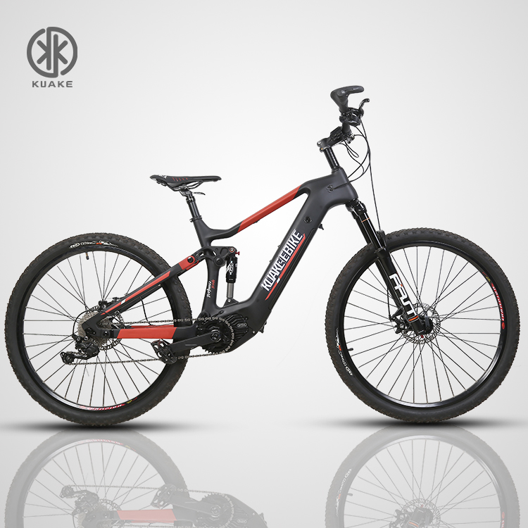 KUAKE углеродное волокно 29 дюймов 250 Вт Средний привод mtb полный Подвесной Электрический дорожный велосипед с RST первая воздушная вилка