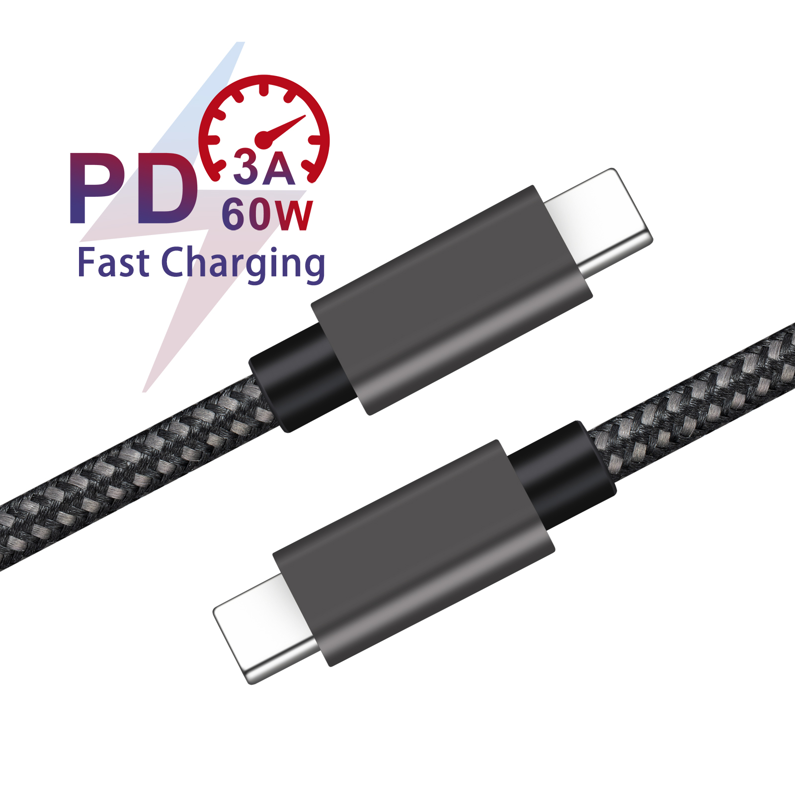 Оптовая продажа 60 Вт 3A USB Type C папа USB2.0 Тип C Мужской Sbtool зарядный кабель