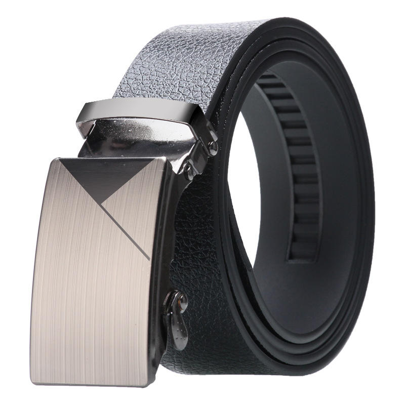 Syh1122 Wholesale Male Ratchet Waist Straps Gift Wide Automatic Buckle Belt Black Strong Casual Business Men Leather Belts