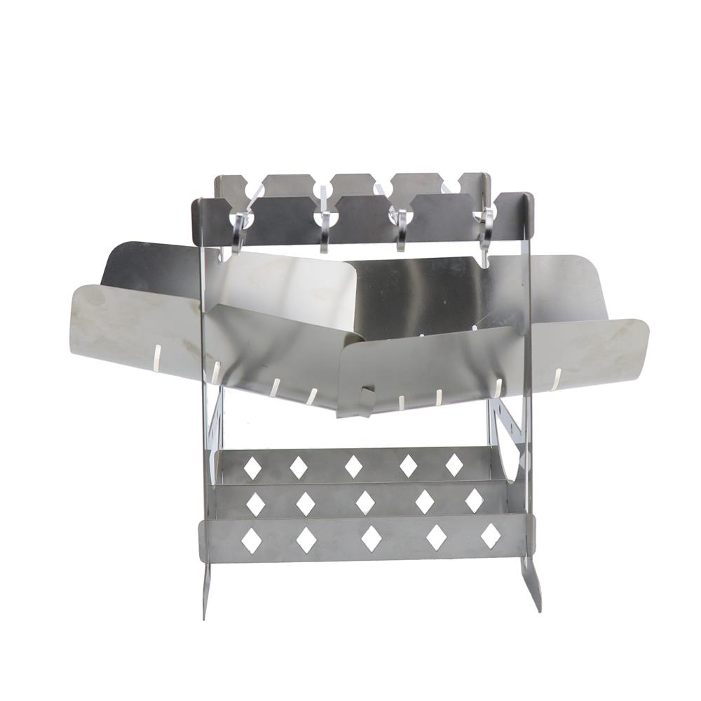 Stainless Steel Barbecue grill Convenient BBQ grill outdoor wood stove Card stove picnic fire camping stove