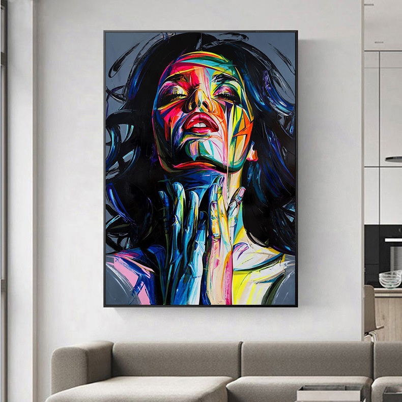Street Graffiti Wall Art Canvas Print Abstract Pop Art Girls Watercolor Canvas Painting on the Wall Pictures For Home Decor