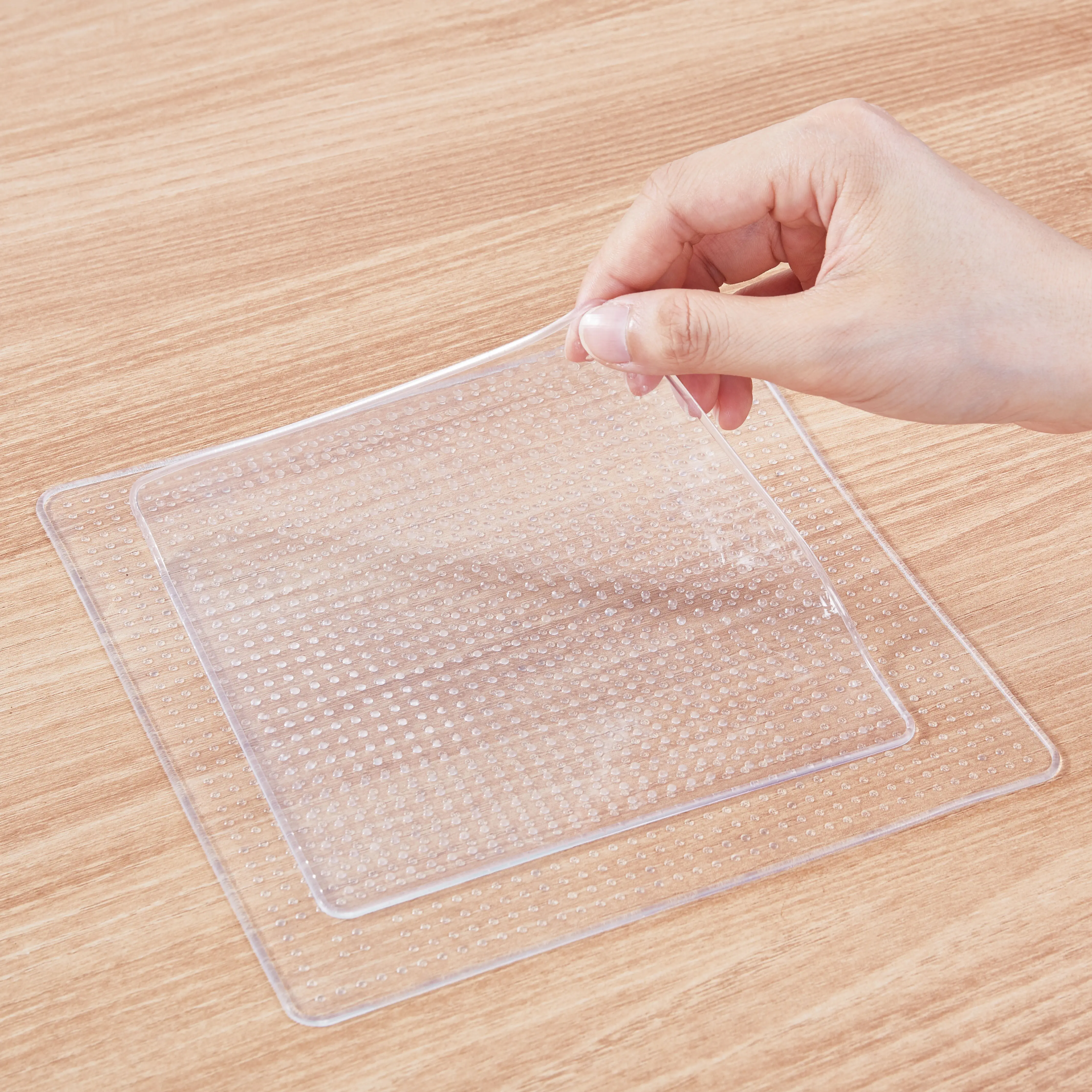 Household Clear Reusable Organic Eco Square Food Liquid Silicone Soft Plastic Wrap