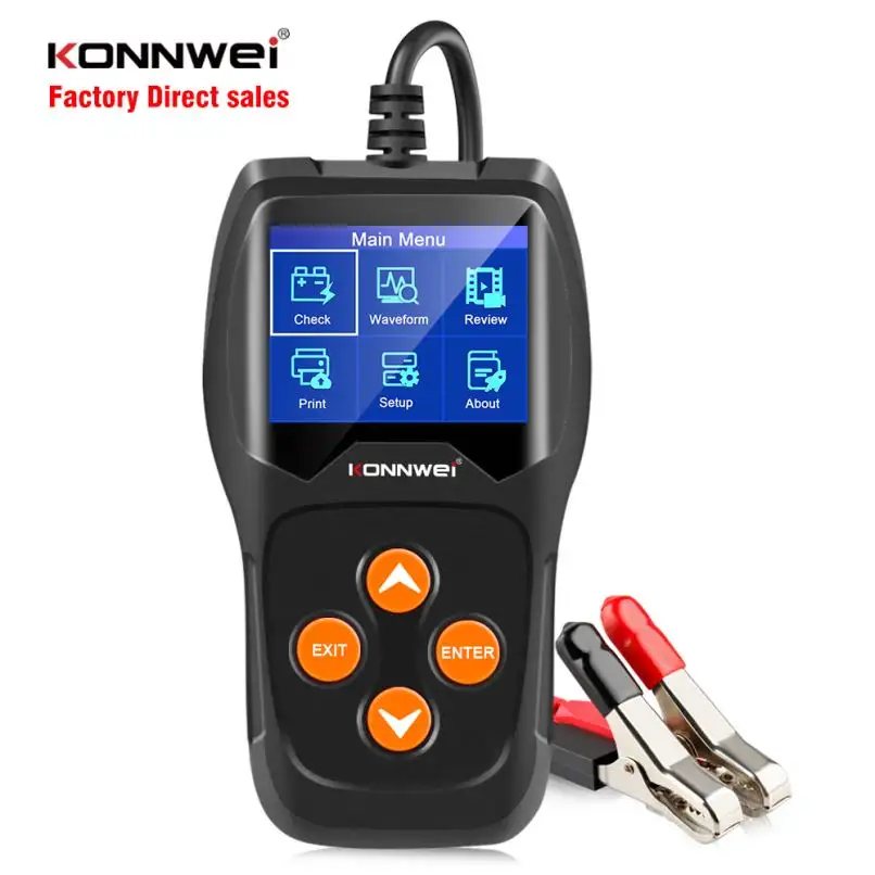 KONNWEI KW600 2.4 Inch TFT Screen 12V Battery Analyzer Digital Battery Analyzer for Car