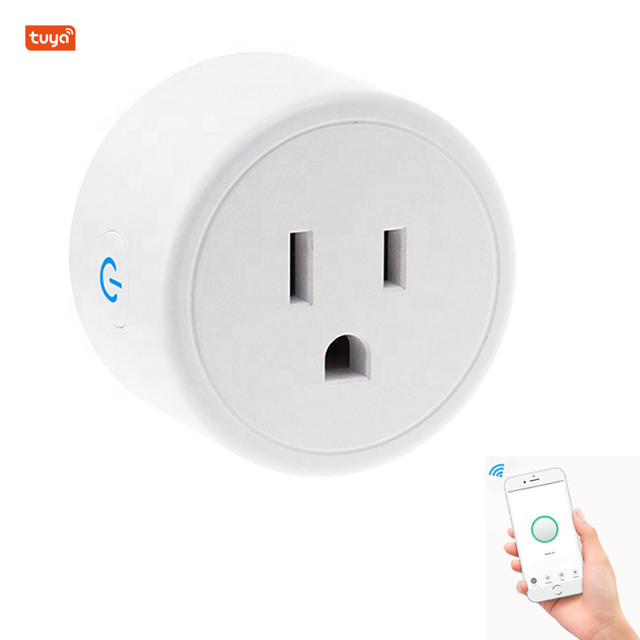 Умная штепсельная вилка Tuya Smart Life 10A для США, мини штепсельная розетка с поддержкой Wi-Fi, умная вилка работает с Alexa и google assistant