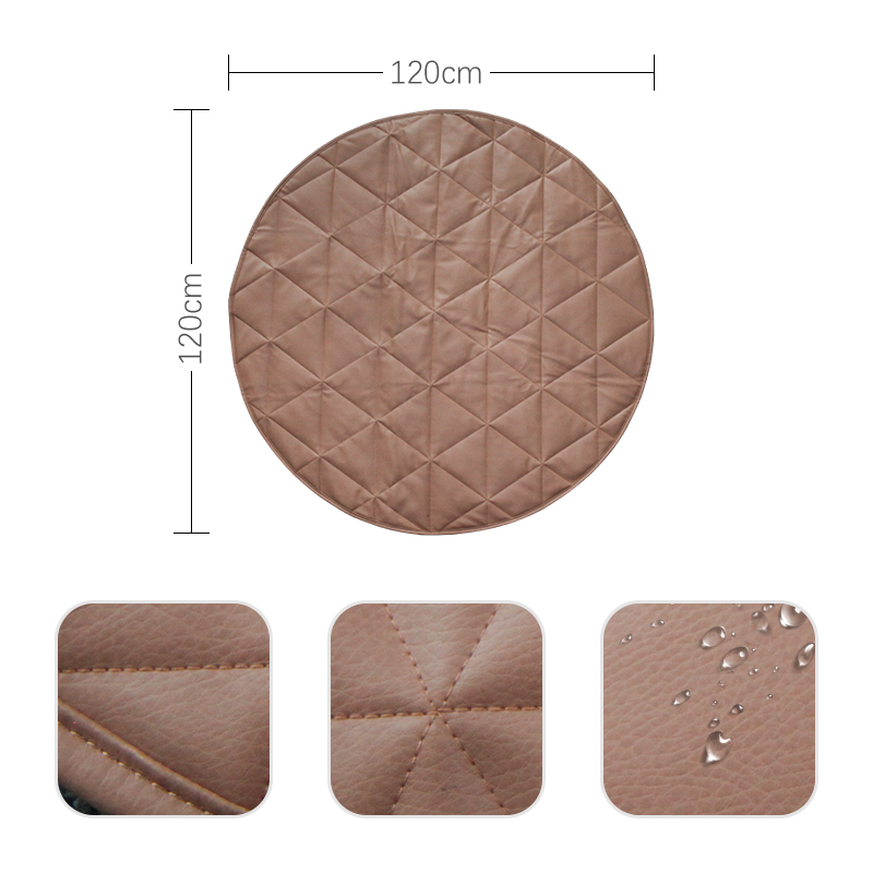 Wholesale Large Brown Waterproof Foldable Washable Children Baby Kids Play Mat