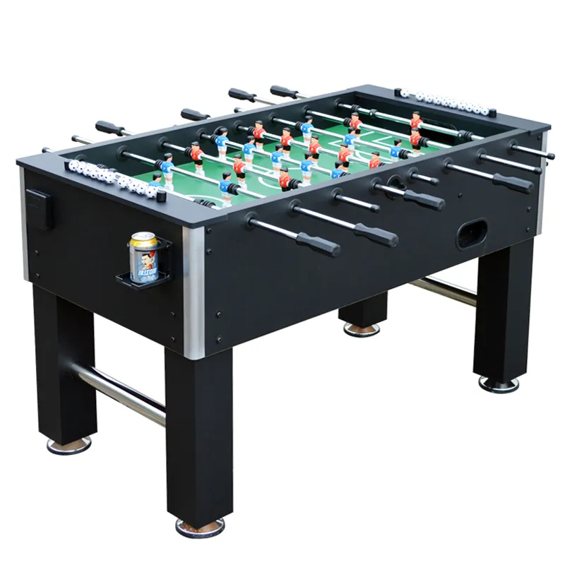 1.4m black classic table 8-pole football machine adult children soccer table foosball football table games