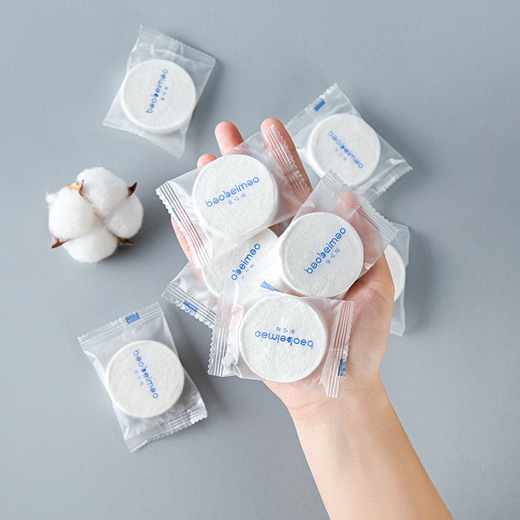 Factory Mini Portable Cotton Biodegradable Disposable Magic Hotel Coin Tissue Face Compressed Towel