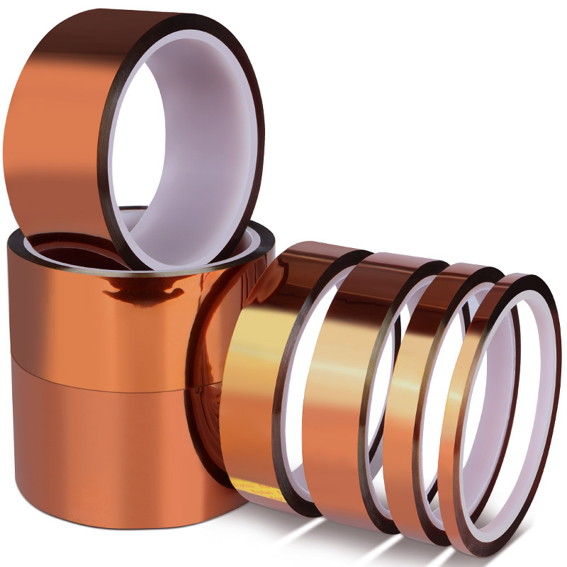High Quality 1mil Gold Finger PI Tape Clear Heat Resistant Polyimide Tape 3D Printer Single Silicone Polyimide Film
