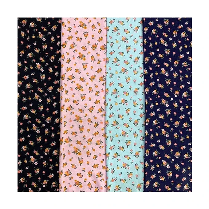 100% Spun Rayon Viscose Discharge Rayon Fabric floral Print Rayon Fabrics Viscose For Dress