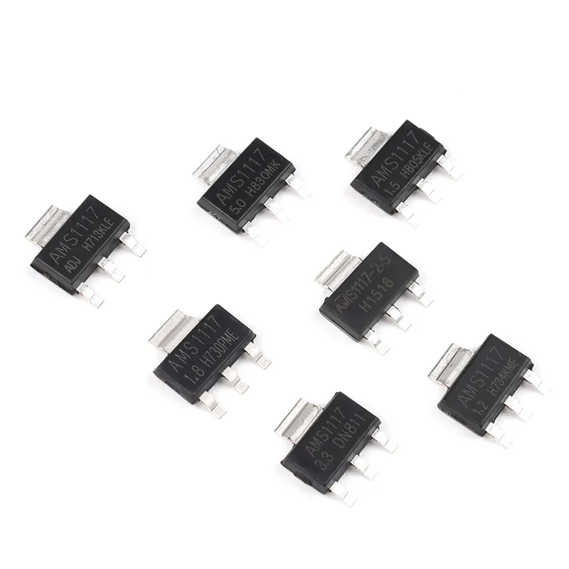 Микросхема PMIC SOT-223 AMS1117 5V AMS1117-1.2 AMS1117-1.5 AMS1117-1.8 AMS1117-2.5 AMS1117-3.3 AMS1117-5.0 AMS1117-ADJ AMS1117-3.3V