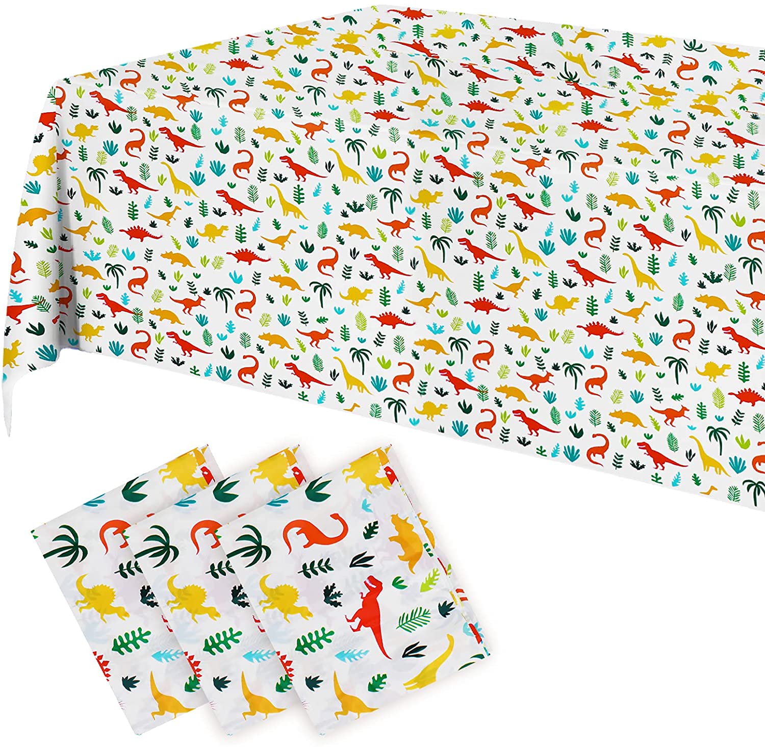 Dinosaur Party Tablecloths - Dinosaur Birthday Party Supplies Dinosaur Theme Birthday Party Decorations for Boys Girls Kids