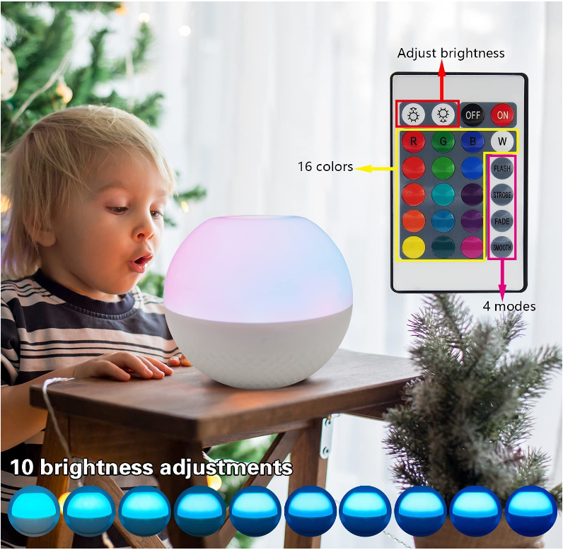 Children's night light  baby parenting night light  rechargeable LED color changing baby bedside touch light