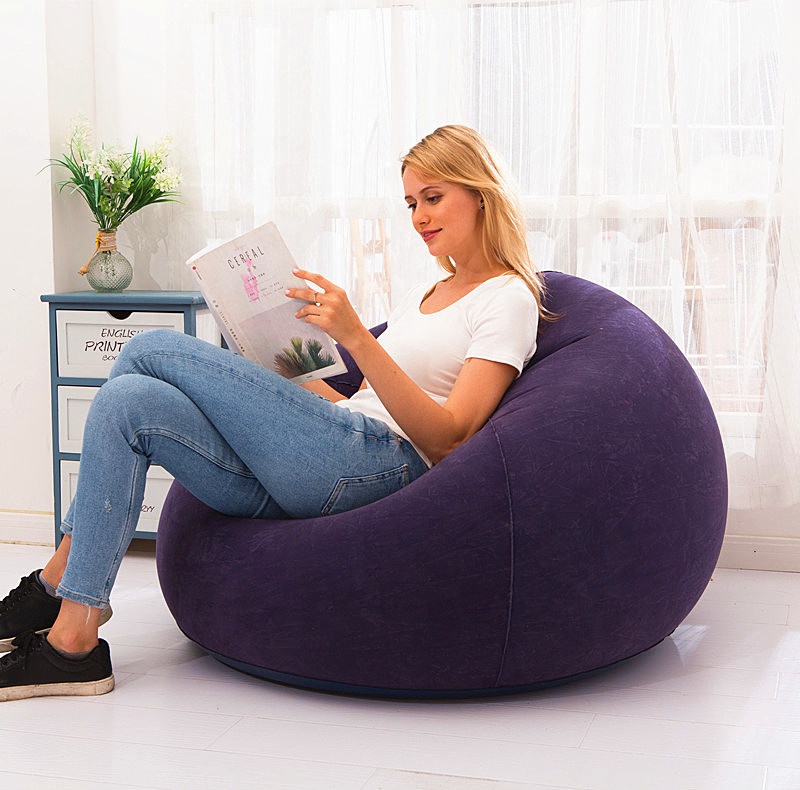 Top quality soft flock home or outdoor use lazy guy inflatable air filled home sofa inflatable sofa good price wholesale