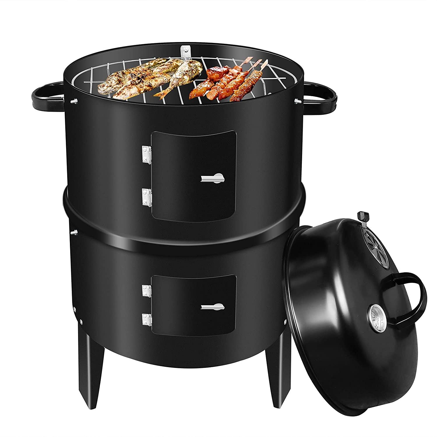 Homemade Kitchen Pizza Charcoal Portatil Asado Edelstahl Parrilla A Ahumador De Carnes Barbacoa Pellet Grill Smoker
