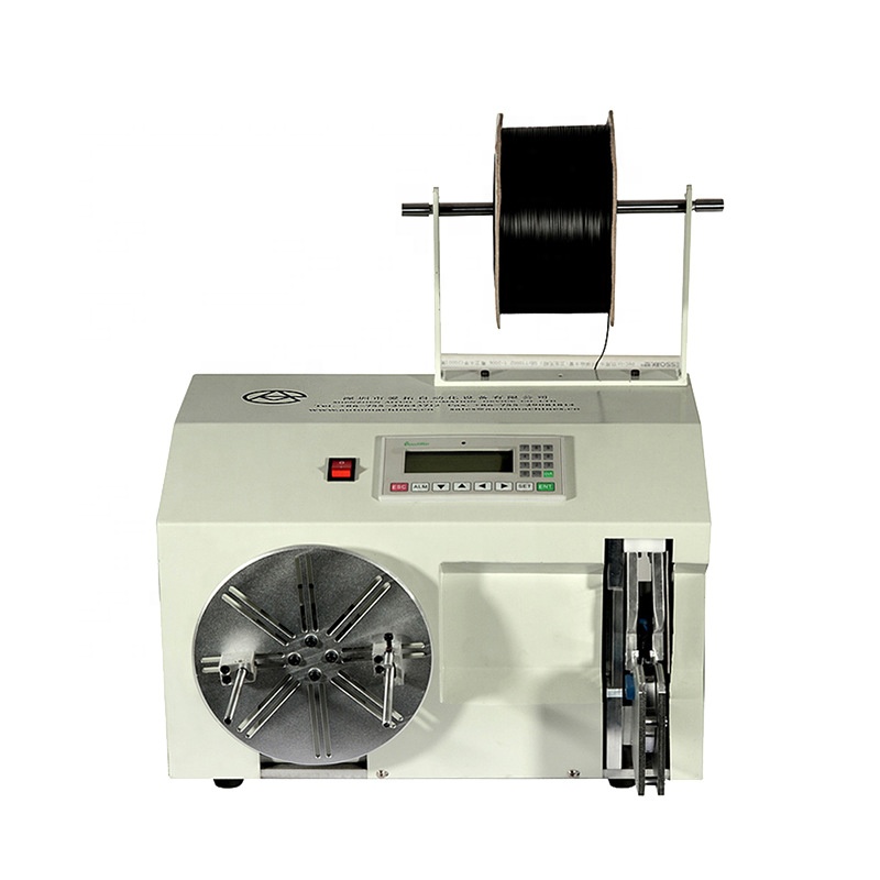 Semi-automatic cables winding and tying machine