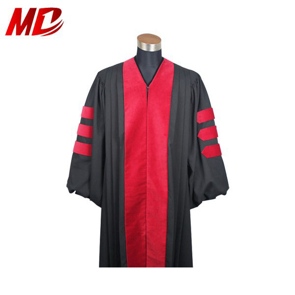 High Quality Doctor's Gown Deluxe Doctoral Graduation Robe