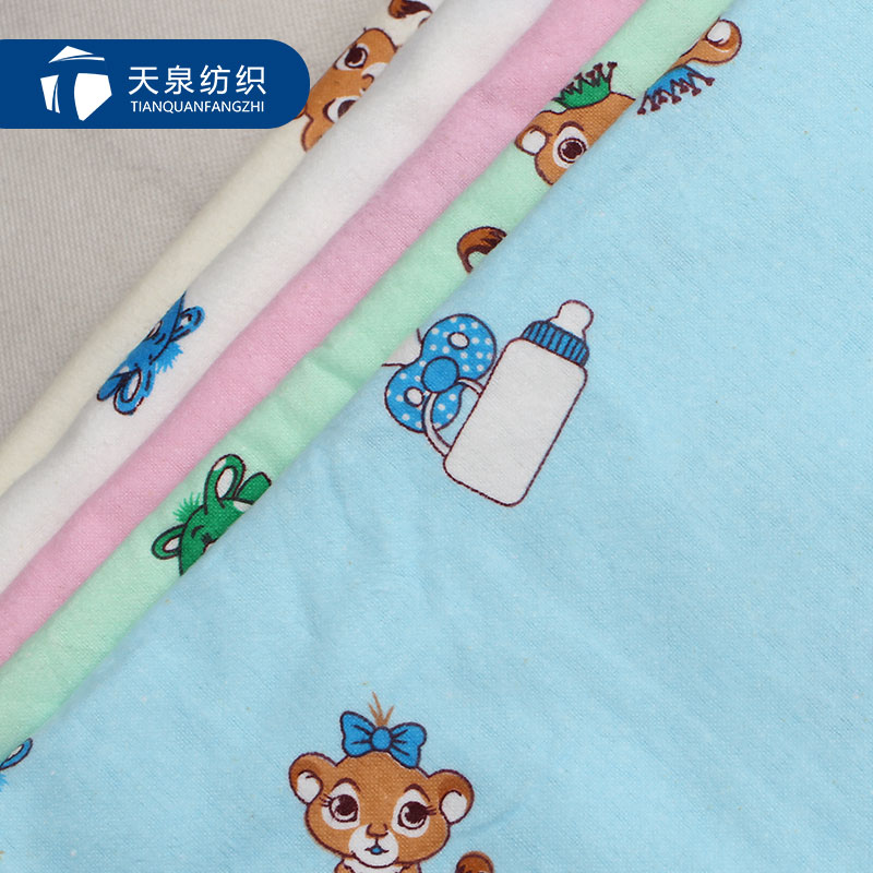 pigment printed strip design pure cotton flannel fabric for baby and children for southeast Asia and middle east Asia