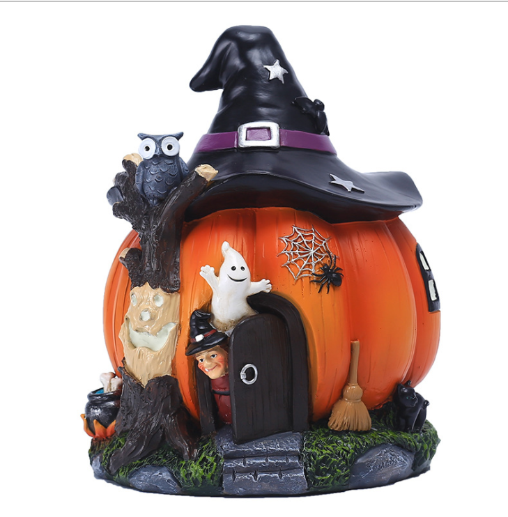 Amazon Halloween Witch Pumpkin house decorations luminous resin crafts holiday gifts
