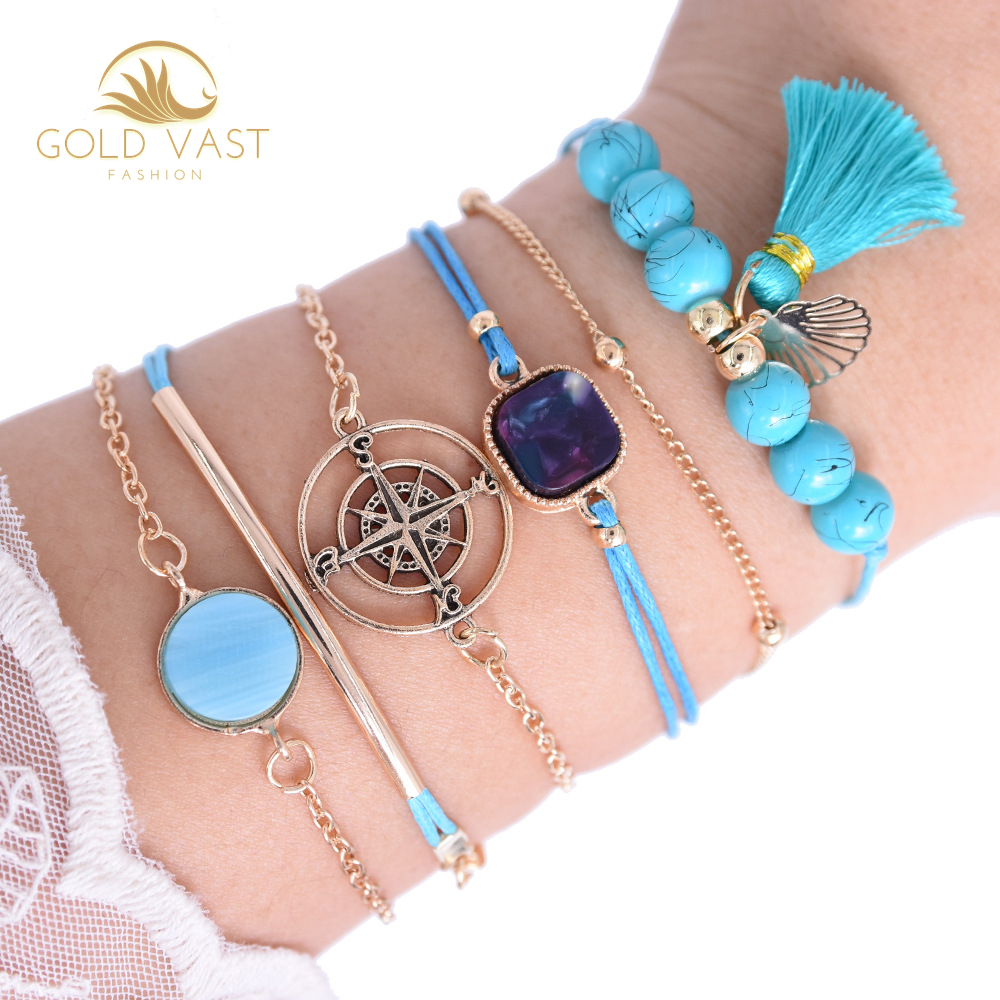 trendy stainless steel gold plated bracelets & bangles bracelets sets alloy charm bracelet in zinc alloy jewelry bijou bijoux or