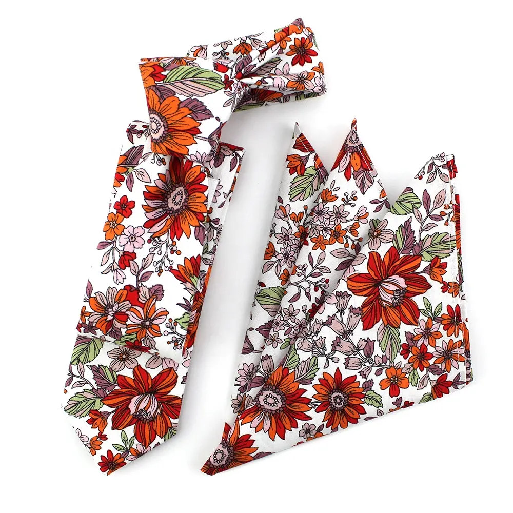 Men's Tie Waist Flower 14 Color Spot Gift Box 6-Piece Suit Group Tie Business Dress Wedding Tie