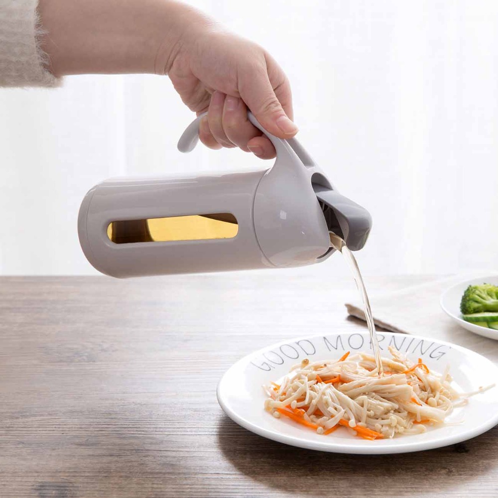 Automatic Oil Bottle Dispenser Oil Vinegar Pot Dispenser Container Sauce Bottle Gravy Boat Cruet Kitchen Tools