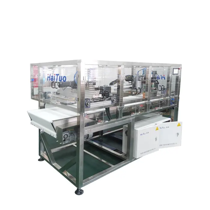 Inline ultrasonic food cutting machine for cake  bread mass production