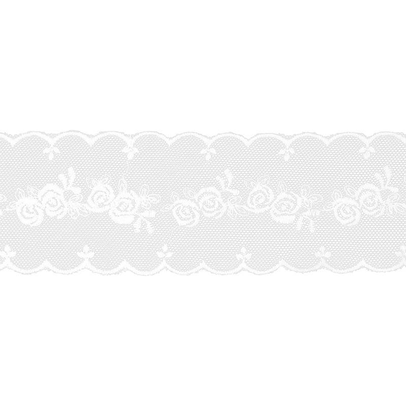Eco Water Trimming Crochet Polyester Cotton Lace Trim for Garments Offwhite Jacquard Technics Fabric Feature