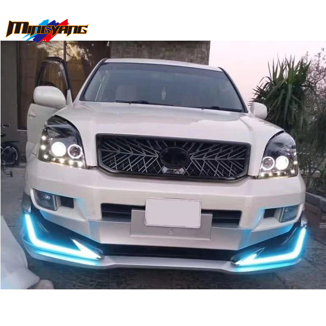 Комплект кузова автомобильные бамперы с подсветкой для Prado Fj 120 modellist