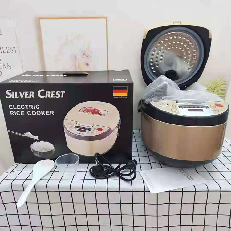 2022 г., завод Silver Crest, 900 Вт, лидер продаж, электрическая автоматическая рисоварка на 5 л, электрическая многофункциональная рисоварка