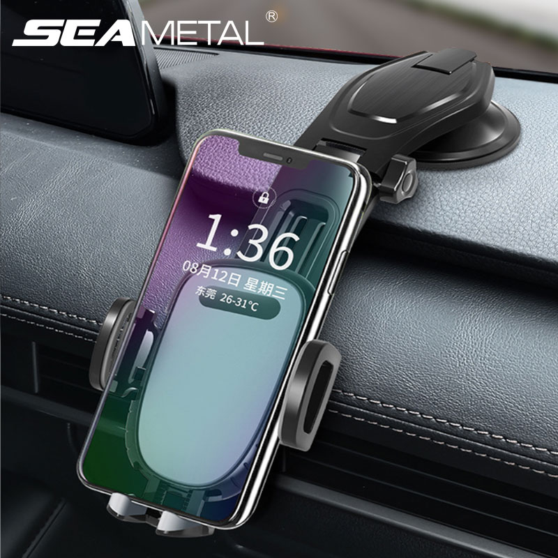 ABS Dashboard Car Phone Holder Interior Strong Suction Mobile Phone Support 360 Degree Rotate Navigation for Home Office Desk