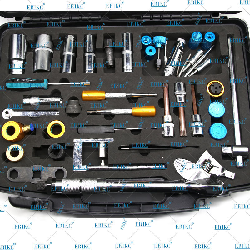 Common Rail Injector Repair Tools, 40PCS Assemble Disassemble Tools Includes Torque Wrench for Injector / Nozzle / Valve