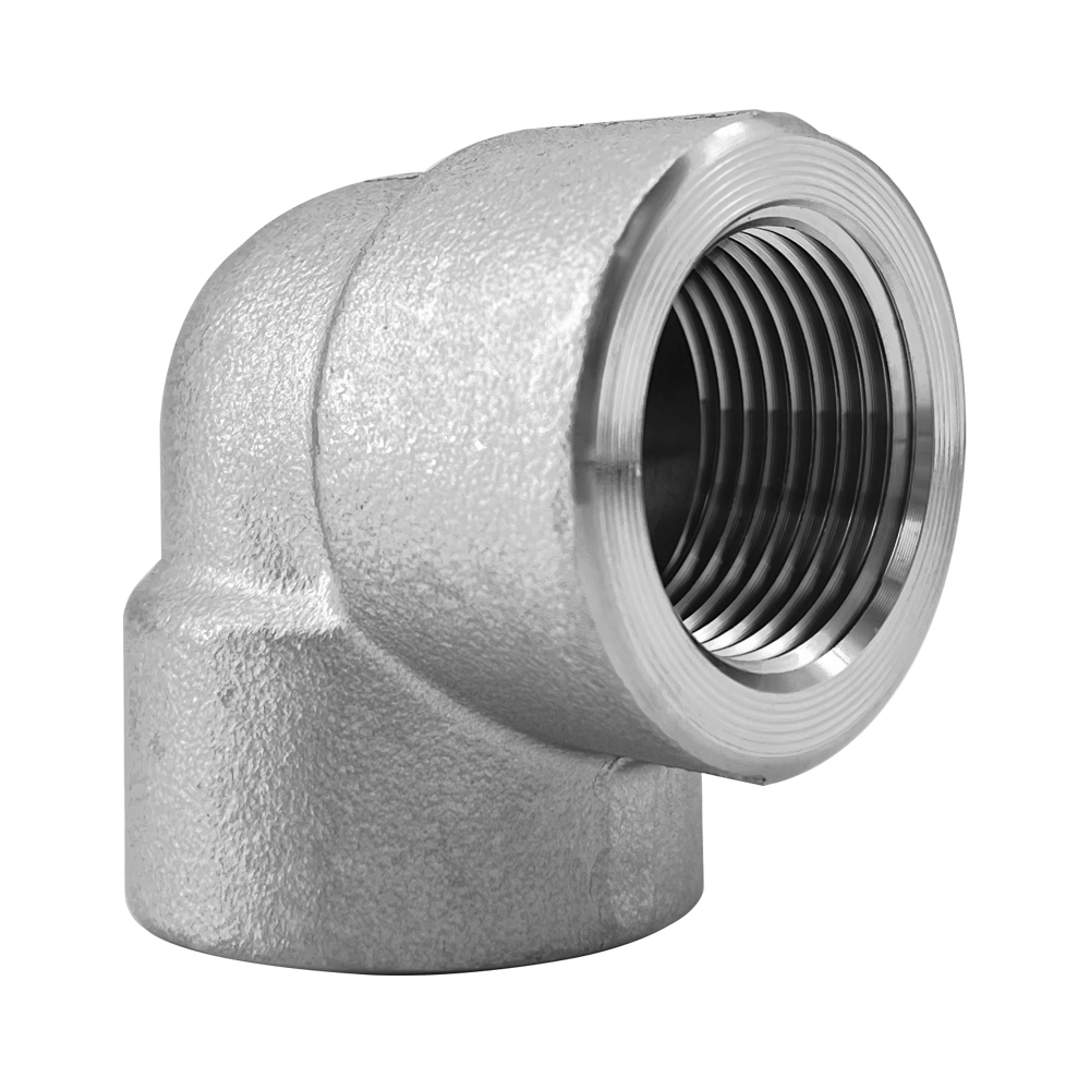 Fast Delivery Threaded 90 Degree  F304/304L Stainless Steel PIPE FITTINGS Elbow SS Tube Fitting  1in 3000LB Elbow PIPE FITTINGS