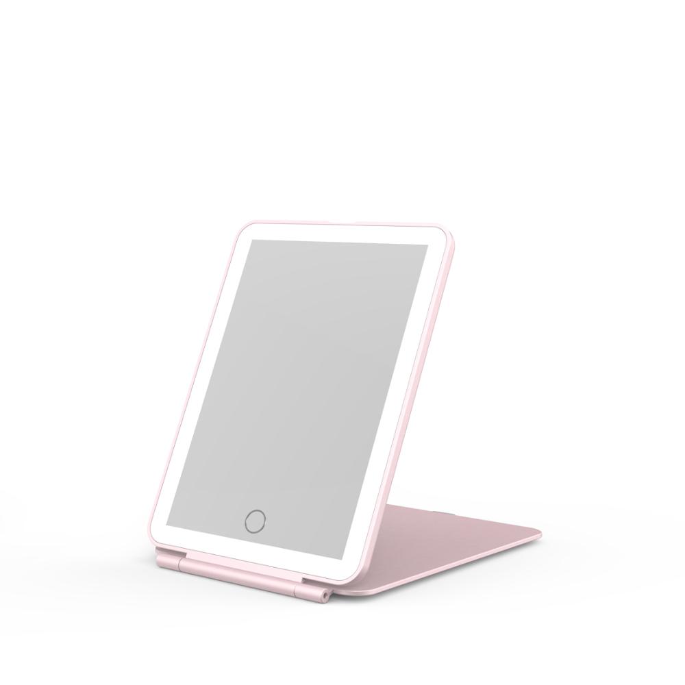 IPad мини макияж зеркало со светодиодной подсветкой 1000 мАч встроенный аккумулятор портативного путешествия макияж зеркало led