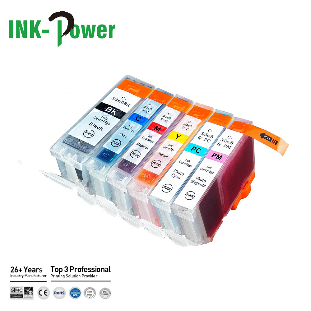 INK-мощность BCI-3 BCI-5 BCI-6 BCI 3e 5 6 BCI3E BCI5 BCI6 Премиум цвет совместимый чернильный картридж для принтера Canon принтерам PIXMA iP6000D принтер