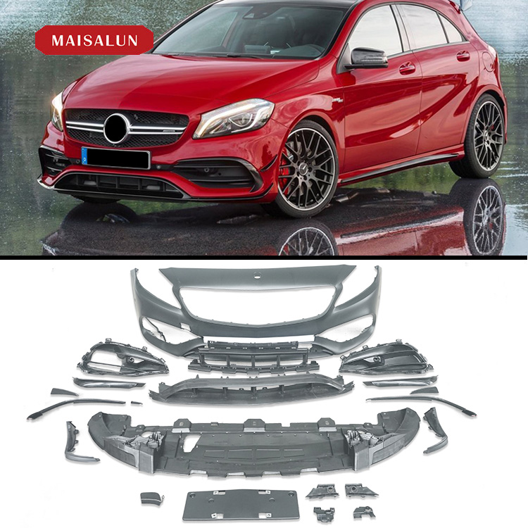 КОМПЛЕКТЫ КУЗОВОВ A45, передний бампер, бампер, боковые юбки для Mercedes Benz A class W176