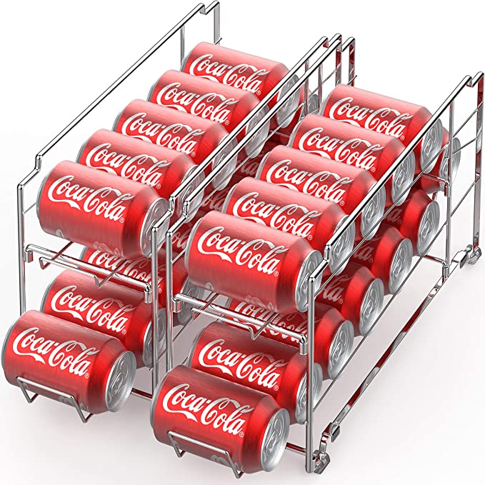 Customized Metal Material Double Layer Food Storage Frame Kitchen Storage Rack For Can
