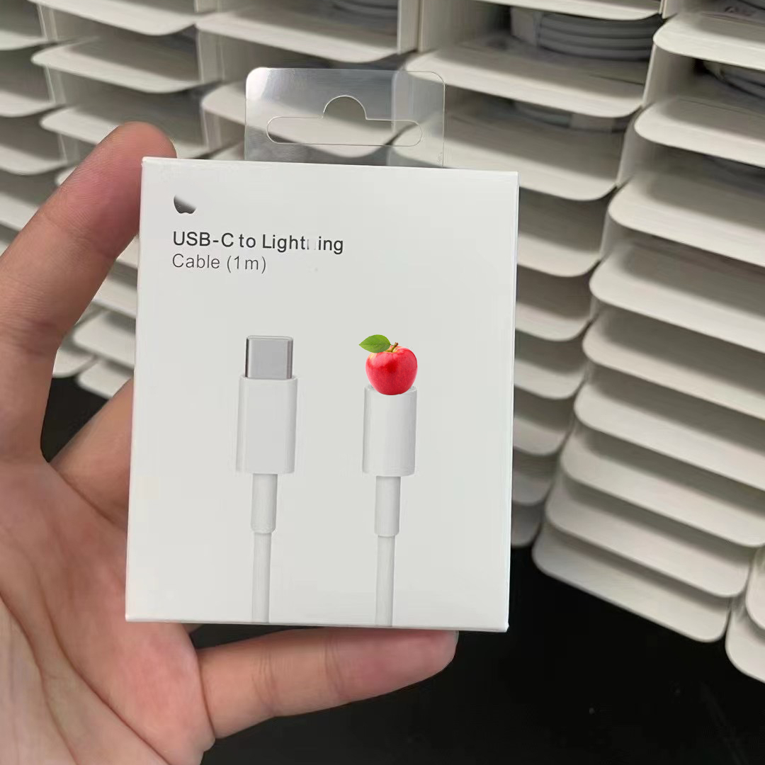 Оптовая продажа оригинальный 1 м 3 фута 2 м 6 футов PD 20 Вт USB Тип C для подсветки Быстрая Зарядка синхронизация зарядное устройство Шнур для Apple iPhone 13 12 11