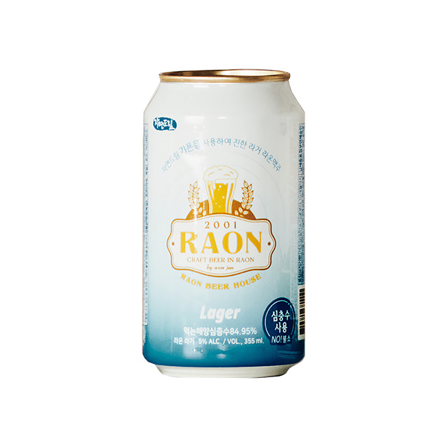 [KOREAFOODTOUR F & T CORP] ------ KOTRA RAON CORNI 355 мл спиртовой банки пиво съедобный глубоководный солодовый пшеничный дрожж углекислый газ