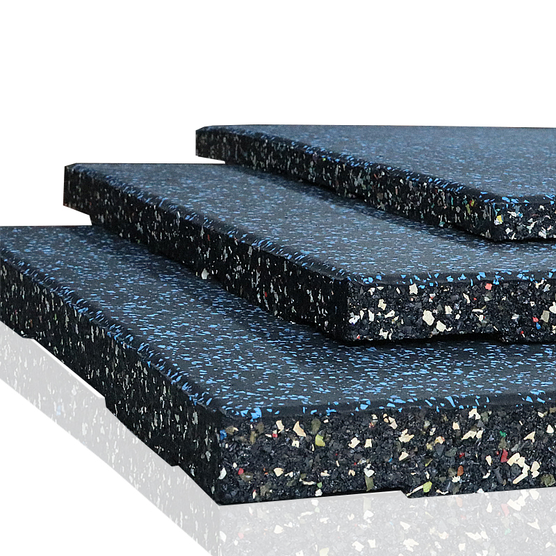 Indoor GYM rubber tiles composited fitness rubber mats gym floor 10-50mm thickness