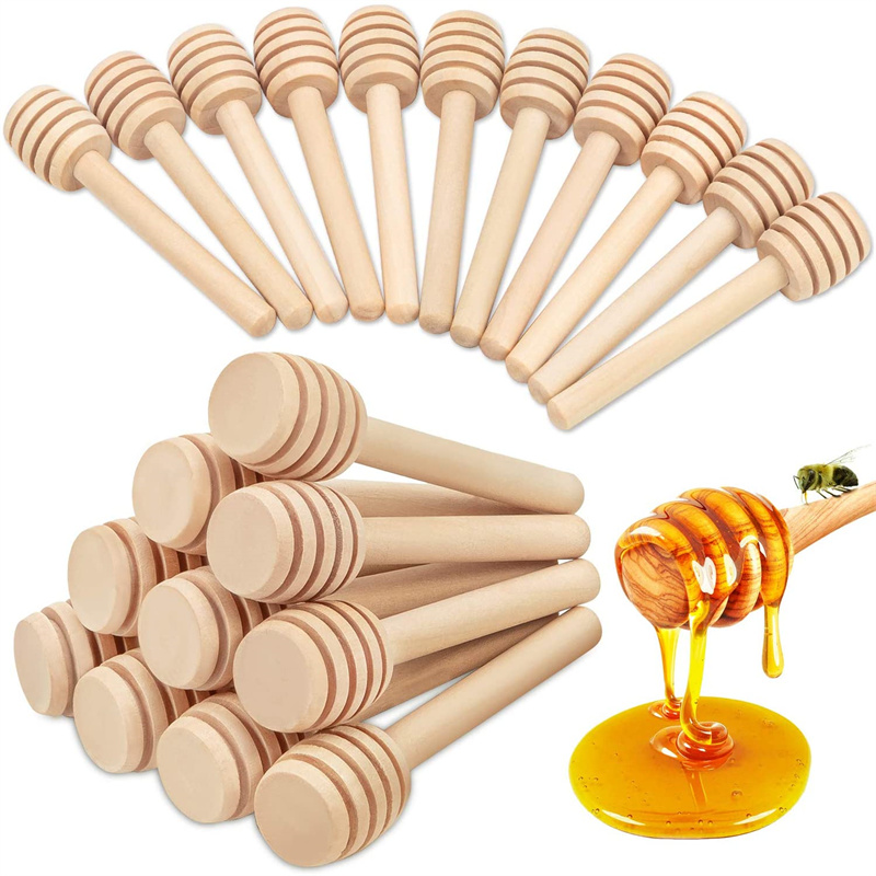 Spoon Comb Stick Spoon 8Oz Jar Gold Lid Honey Dipper Gold With Jar