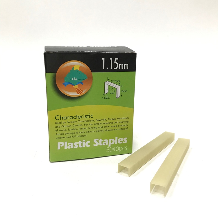 10mm  3/8"  Insulated Non-metal Polymer Staples for Forestry  Telecom/Electrical installations  House Wrap