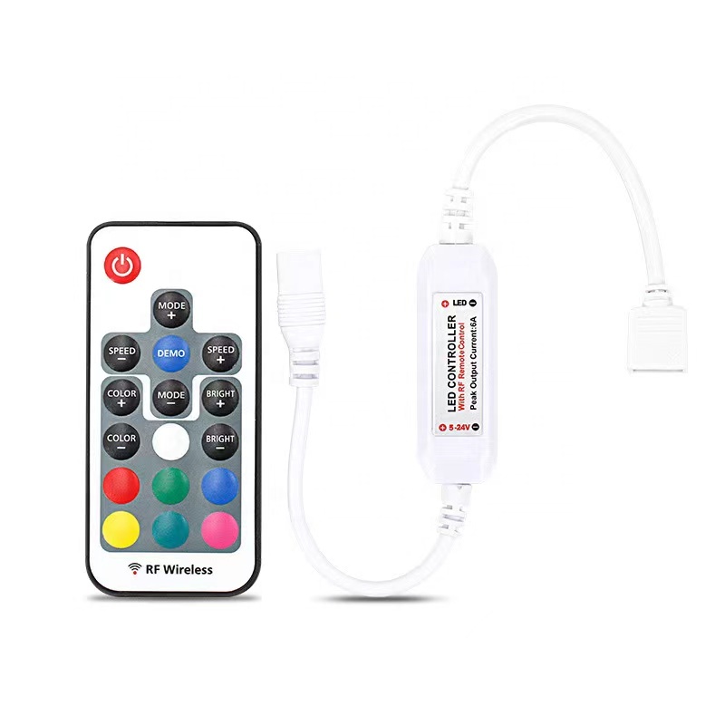 Световая лента с регулировкой яркости, 7 цветов, радиочастота 433, R17, RGB-контроллер для светодиодной ленты RGB