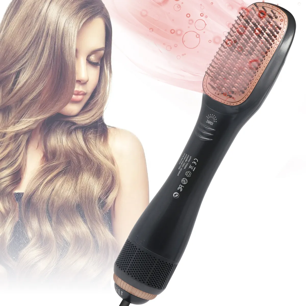 Lescolton One Step Hair Dryer Hot Iron Air Comb Hair Straightener Comb Set Curling Styling Tools Electric Hair Iron Comb